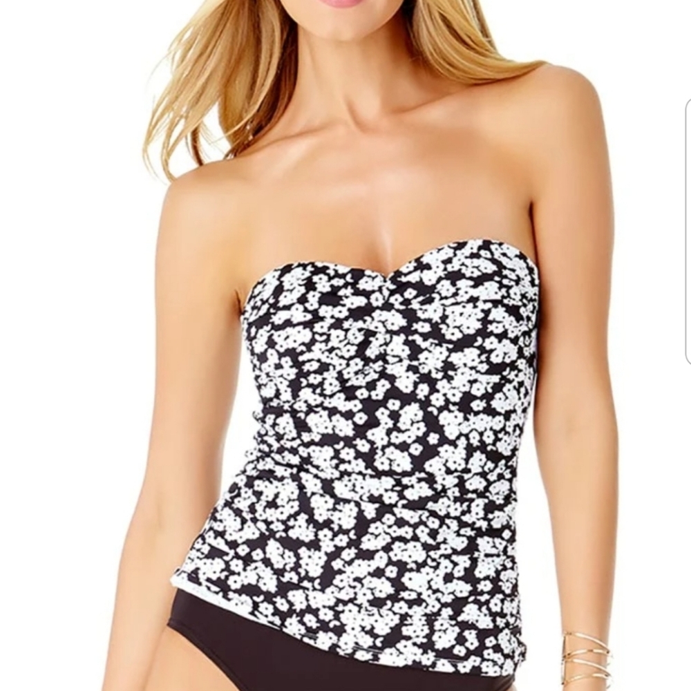 Anne Cole Itsy Bitsy Ditsy Twist Front Bandeau XS